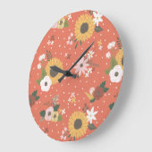 秋庭模様 ラージ壁時計 (傾斜)