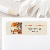 秋引っ越し祝いパーティーセージミント差出人住所 ラベル (インサイチュ)