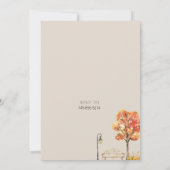 秋引っ越し祝いパーティーパーティー招待状 |秋の水彩 招待状 (裏面)