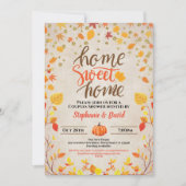 秋引っ越し祝いパーティーパーティー秋カボチャヴィンテージ 招待状 (正面)