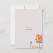 秋引っ越し祝いパーティーパーティー |秋の水彩 招待状 (裏面)