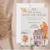 秋引っ越し祝いパーティーパーティー |秋の水彩 招待状