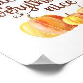 秋引用文パンプキンスパイスアンドオールニース ポスター (角)