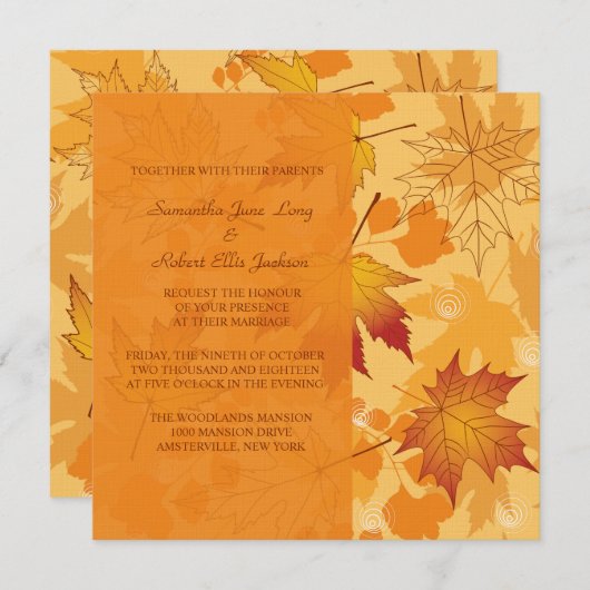 秋強度招待状 招待状 (正面/裏面)