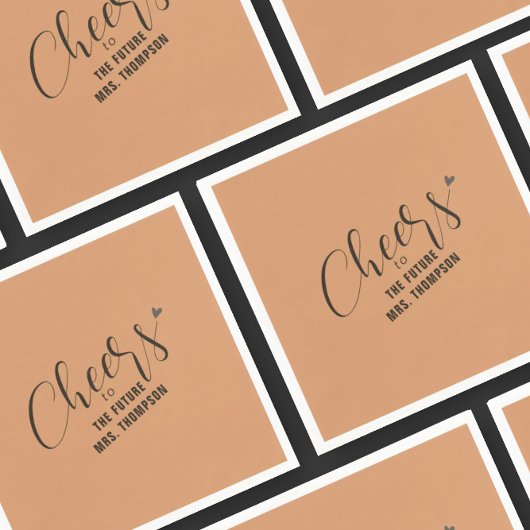 秋応援フューチャーミセス・オレンジブライダルシャワーブランチ スタンダードカクテルナプキン