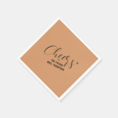 秋応援フューチャーミセス・オレンジブライダルシャワーブランチ スタンダードカクテルナプキン (角)