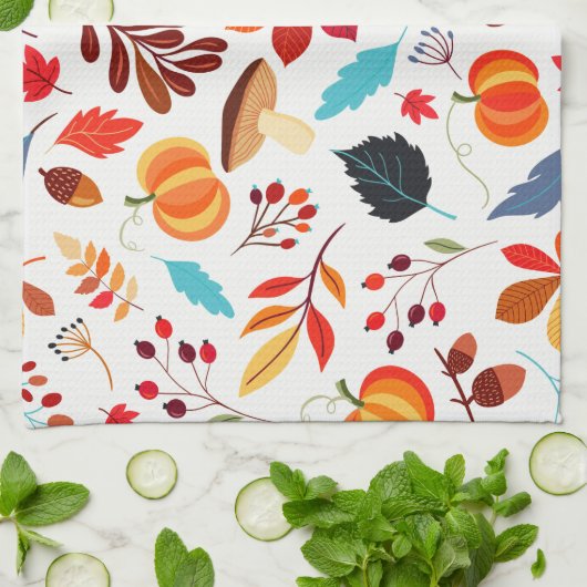 秋快楽 キッチンタオル (折り畳み)