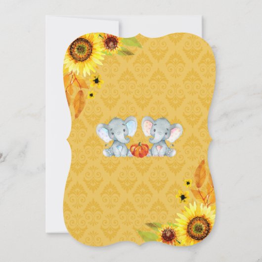 秋性別が招待ひまわり象を明らかにする 招待状 (裏面)