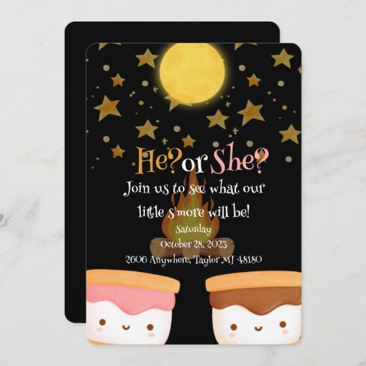 秋性別表示 招待状 (正面/裏面)