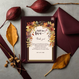 秋恋のベビー紅葉シャワー サンキューカード