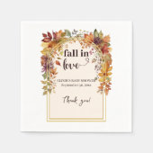 秋恋のベビー紅葉シャワー スタンダードカクテルナプキン (正面)