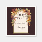 秋恋のベビー紅葉シャワー スタンダードカクテルナプキン (正面)