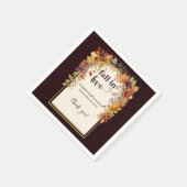 秋恋のベビー紅葉シャワー スタンダードカクテルナプキン (角)