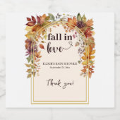 秋恋のベビー紅葉シャワー スパークリングワインラベル (シングルラベル)