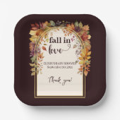 秋恋のベビー紅葉シャワー ペーパープレート (正面)