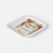 秋恋のベビー紅葉シャワー ペーパープレート (傾斜あり)