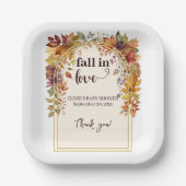 秋恋のベビー紅葉シャワー ペーパープレート (正面)