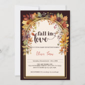 秋恋のベビー紅葉シャワー 招待状 (正面)