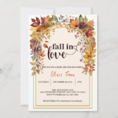 秋恋のベビー紅葉シャワー 招待状 (正面)