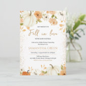 秋恋のベビー赤ちゃんシャワー 招待状 (スタンド正面)