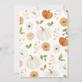 秋恋のベビー赤ちゃんシャワー 招待状 (裏面)