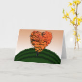 秋恋の木の挨拶状 カード (黄色い花)