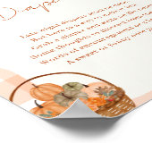 秋恋の赤ちゃんシャワー深夜おむつサイン ポスター (角)