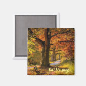 秋恵みカラフル葉 マグネット (正面/裏面)