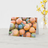 秋恵み秋カボチャ表示カード カード (黄色い花)