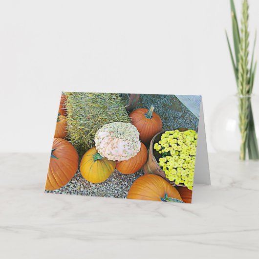 秋恵み秋カボチャ表示カード カード (正面)