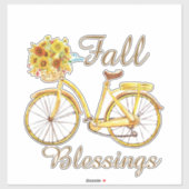 秋恵み自転車 シール (シート)