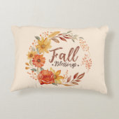 秋恵み-紅葉とフローラリース アクセントクッション (裏面)