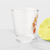 秋恵み-紅葉とフローラリース ショットグラス (左)