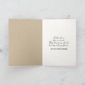 秋悔やみや弔慰フラワーブーケオンレース カード (内部)