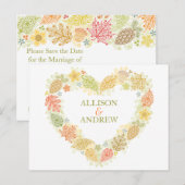 秋愛の日付を保存 案内ポストカード (正面/裏面)