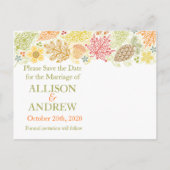 秋愛の日付を保存 案内ポストカード (裏面)