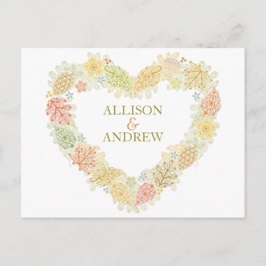 秋愛の日付を保存 案内ポストカード (正面)