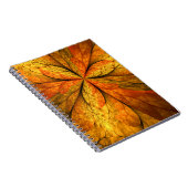 秋感じの抽象芸術モダンフラクタル花 ノートブック (右側)