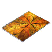 秋感じの抽象芸術モダンフラクタル花 ノートブック (左側)