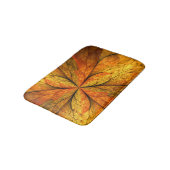 秋感じの抽象芸術モダンフラクタル花 バスマット (アングル)