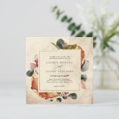 秋感じエレガントフローラ結婚スクエア 招待状 (スタンド正面)