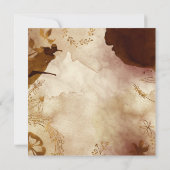 秋感じエレガントフローラ結婚スクエア 招待状 (裏面)