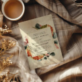 秋感じエレガントフローラ結婚ズ 招待状