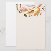 秋感じエレガントフローラ 便箋 (正面/裏面)