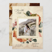 秋感じエレガントフローラ 招待状 (正面/裏面)