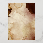 秋感じエレガント結婚フローラ 箔招待状 (裏面)