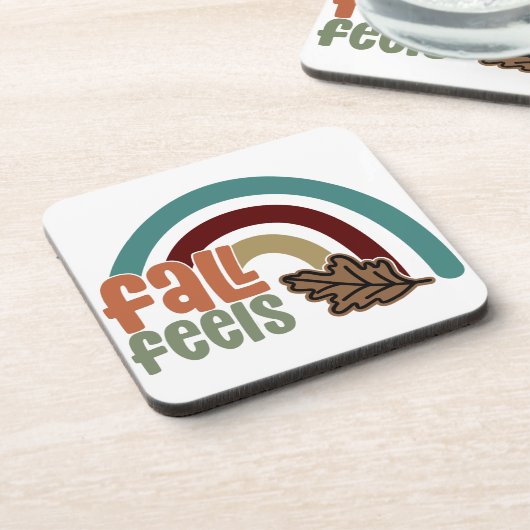 秋感じ秋の虹 コースター (左側)