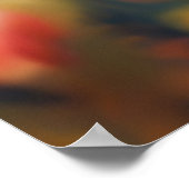 秋感じ素晴らしの茂みの毛虫の生えた魚 ポスター (角)