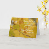 秋感動的グリーティングカード カード (黄色い花)