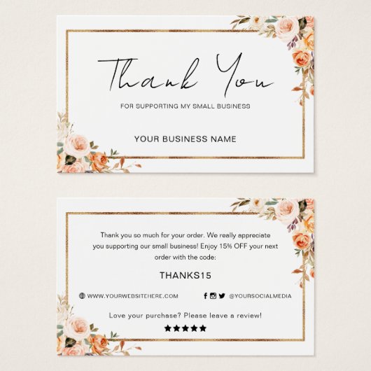 秋感謝していのフローラのSmall Business (正面&裏面)